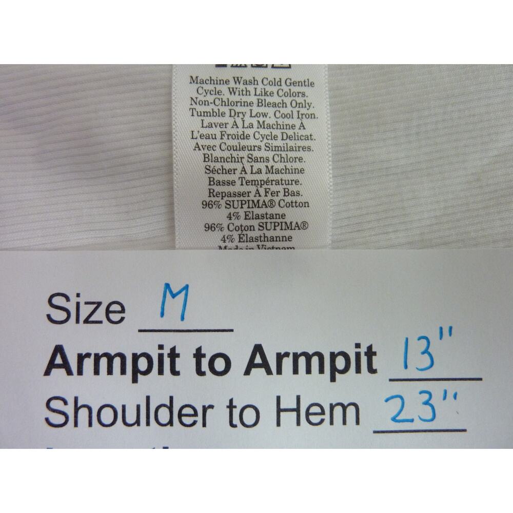 Everlane White Ribbed Racer Back Tank Top M - Picture 7 of 7